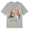 Sir Loin Ritter Lustiges Frosch Meme Shirt für Unisex Damen Mode T-Shirts Sommer Kurzarm Baumwolle Locker Lässig Hiphop T-Shirts