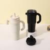 Dopamine Large-capacity Straw Ice Cup, Big Mac High-value Thermos Cup, Car Portable Handle Water Cup