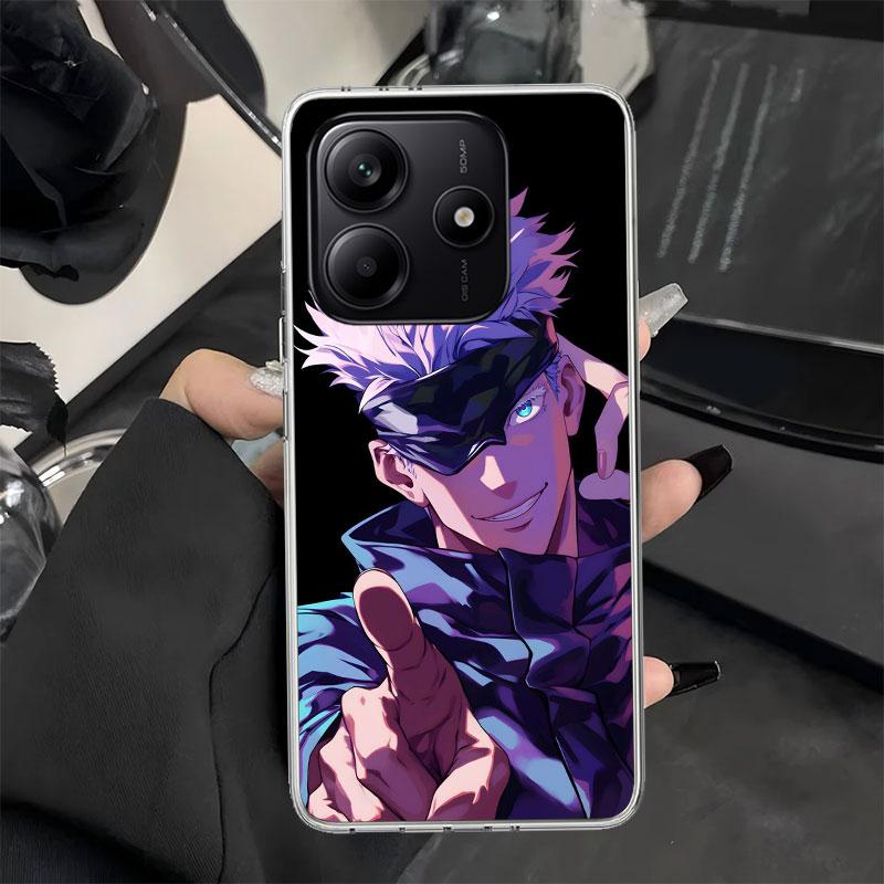 Kaisen J-Jujutsu Gojo Satoru Phone Case for Xiaomi Redmi Note 14 13 12S 12 11S 11T 11E Pro Plus 11 10 10S 4G 5G Soft Silicone Co