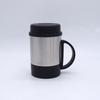 Double-layer Heat-insulated Stainless Steel Coffee Cup with Base Lid, Plastic Handle Cup Gift Large Capacity