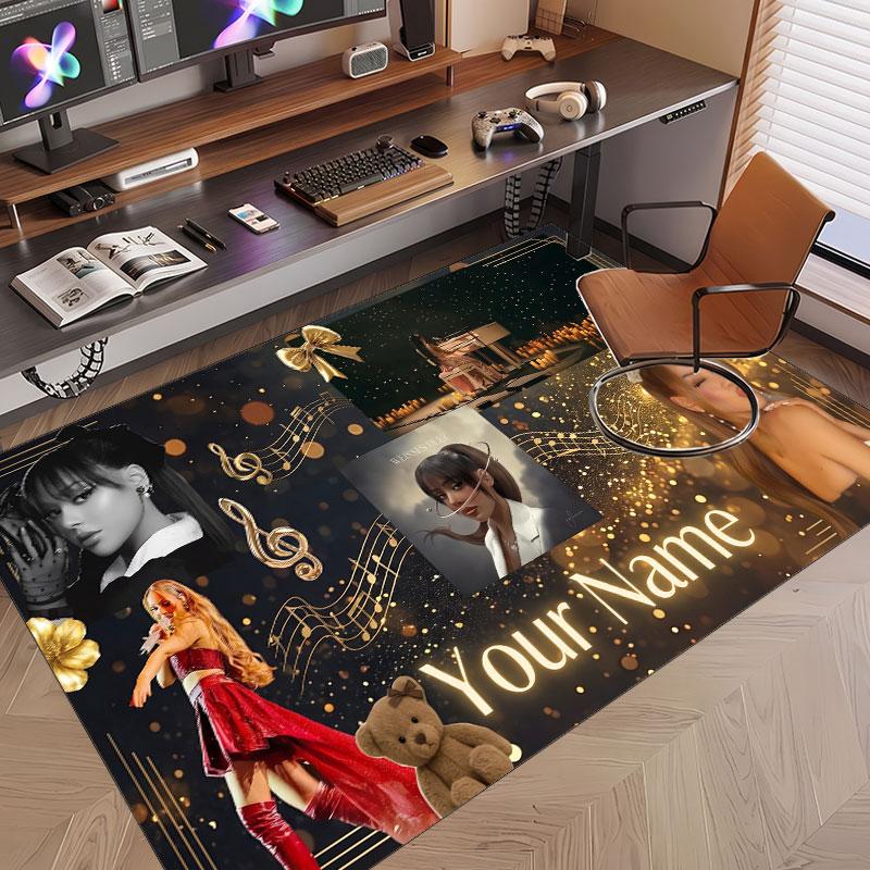 Custom Name Crystal Velvet Rug,Ayliva Comfortable Anti Slip Floor Mat For Room Decoration