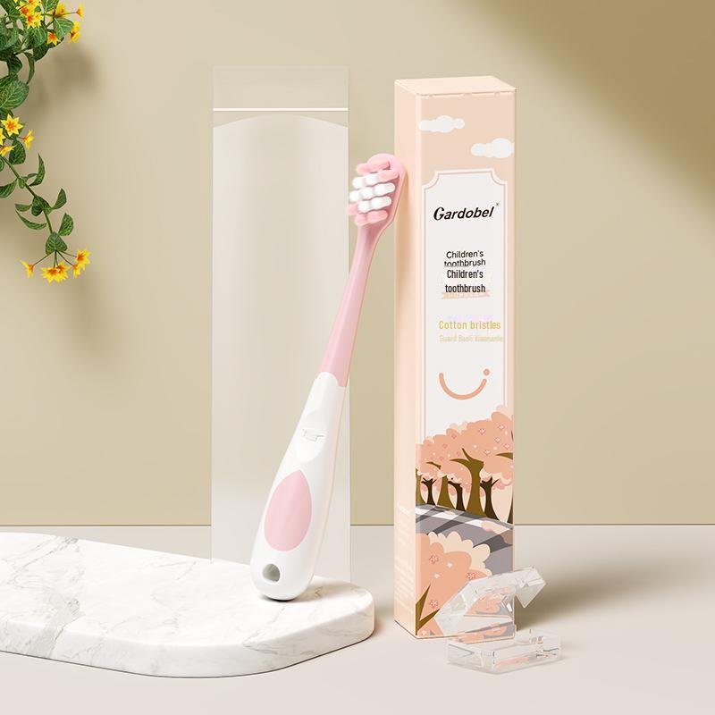 

Детская зубная щетка с мягкой щетиной и ручкой качества супермаркета, в индивидуальной упаковке для детей