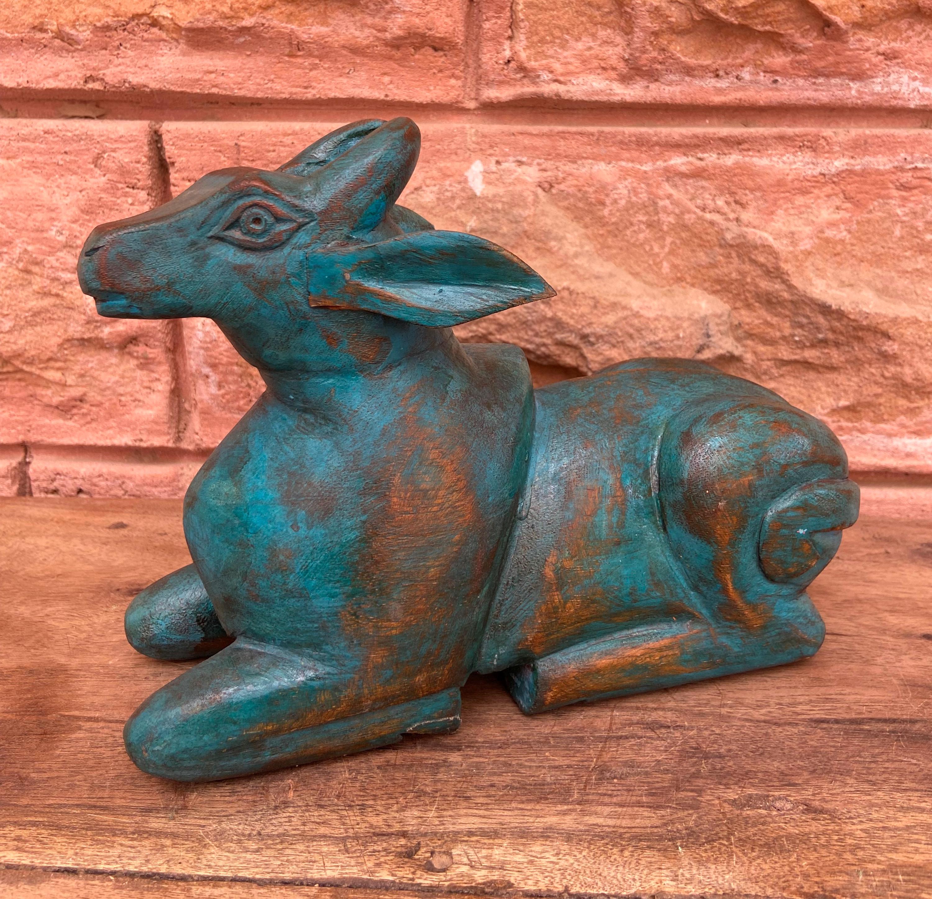 

Handmade Painted Wooden Cow Figurine: Rustic Farmhouse Decor 16” X 8” X 24” (l x w x h) разноцветный