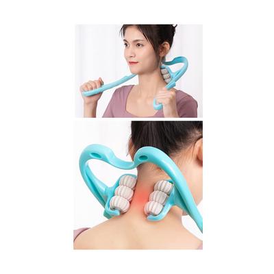 1Pcs Cervical Massager Clip Neck Massage Six Wheel Neck Kneading Massager Manual Multifunctional Home