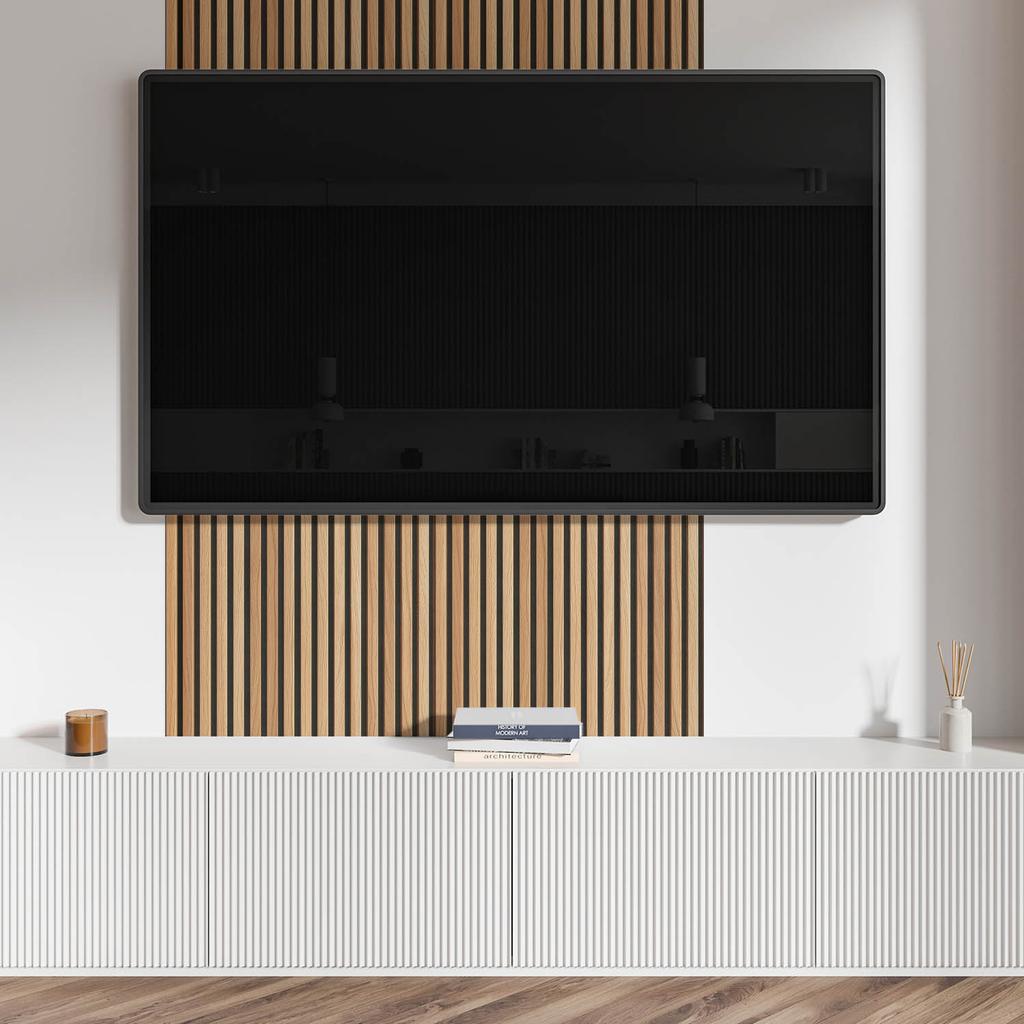 Vinyl Panel With A Motif For Easy Wall Transformation 100x50 Cm Board with Vertical Patterns