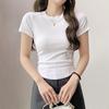 NOMe Women's Arc Hem Short Sleeve Top