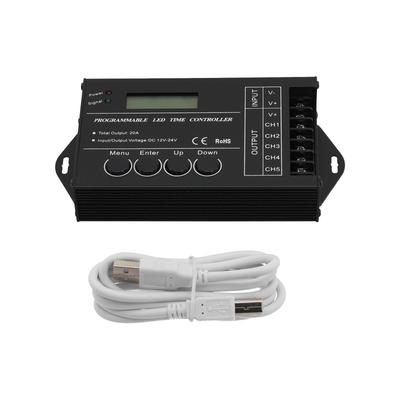 5 Channel Time Controller Aluminum Alloy Brightness Control