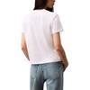 Calvin Klein Soft Breathable Comfortable Solid Color V-Neck Short Sleeve T-Shirt Women Tops Bright-White 40WL279-110