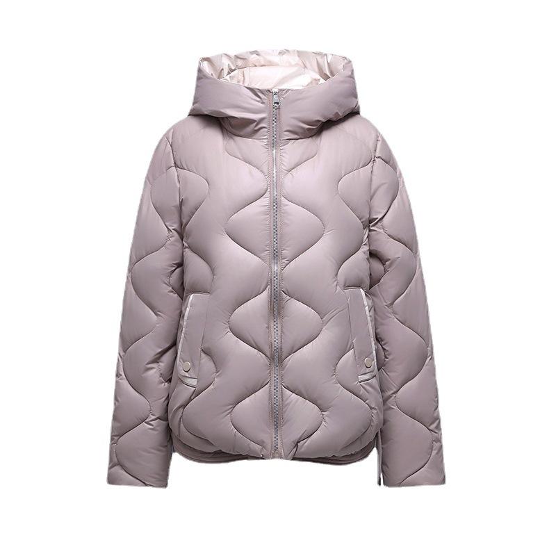Algodón Chaqueta Fina y Ligera Estilo Corto para Mujer con Capucha para Mujer
