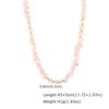 Natural Gemstone Chips Pearl Necklace for Women, Baroque Freshwater Bead Chain, Gold Plated Stainless Steel Jewelry Anti Tarnish