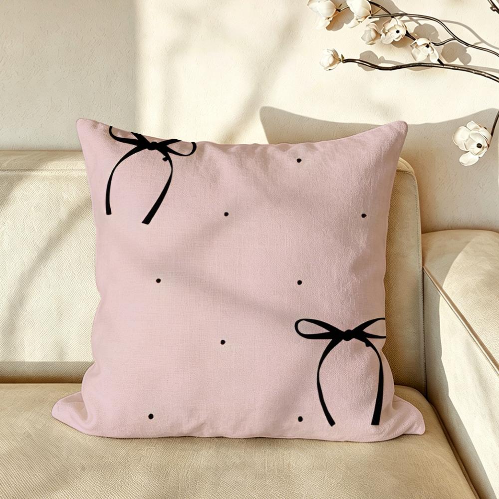 Pattern BBow Cushion Cover Pillow Case Antidustmite Pillowcase Silky Short Plush Sofa Cushion Cover hot