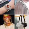 Multi-color Crystal Diamond Ribbon 1Yard/90cm Diamond Strips  Dress Skirt Clothing Accessories