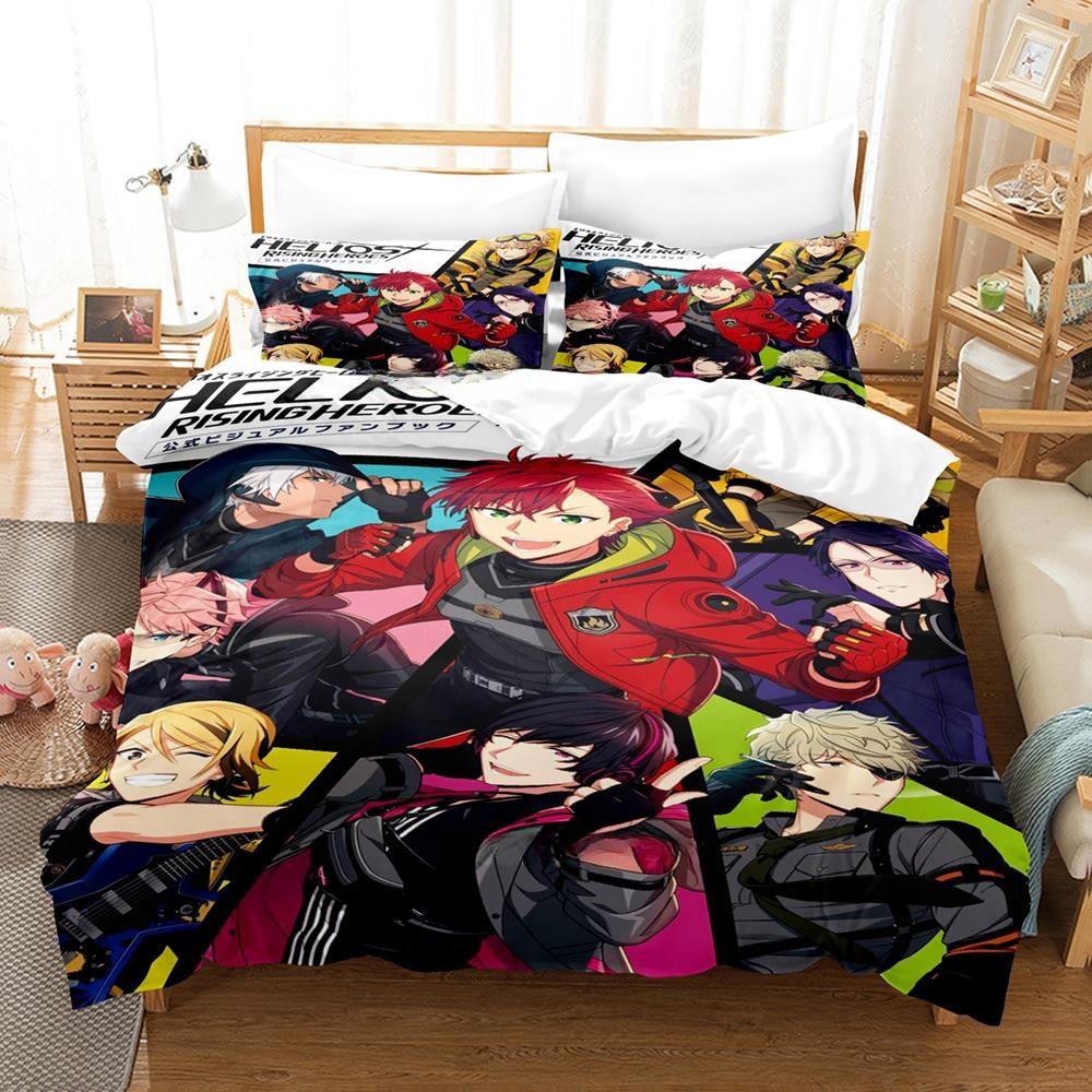 3D Cartoons Game HELIOS Rising Heroes Bedding Set Single Twin Full Queen King Size Bed Set Adult Kid Bedroom Duvet Cover Sets