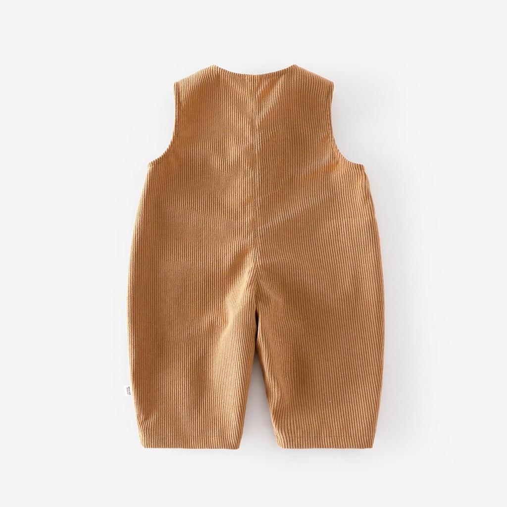 Jesień 2025 Dziecięce Ogrodniczki z Kreskówkami: Modne, casualowe spodnie chłopięce w koreańskim stylu