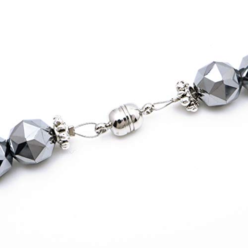 [GOLD STONE] Terahertz Crystal Necklace, 8mm, Star Cut, Easy to Wear, Magnetic Type, Approximately 50cm Long