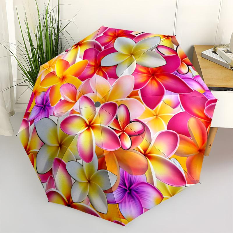 

1pc Floral Mandala Automatic Opening/Closing Folding Umbrella with 8 Ribs,Windproof Portable Sunshade Umbrella Holiday gift yy260401045