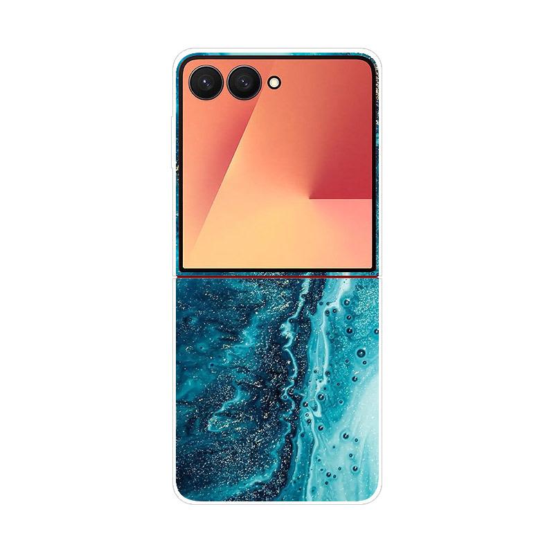 Luxury Transparent Phone Case For Samsung Galaxy Z Flip 7 Cases Hard PC Folding Cover For Galaxy Z Flip7 Shockproof Capa Fundas