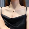 316L Stainless Steel New Fashion Upscale Jewelry Shell Pearl Tassel vintage Tulip Charms Chain Choker Necklace Pendant For Women