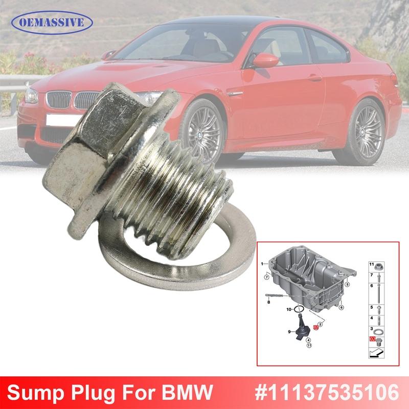 

Для BMW 1 3 5 Серии X1 X3 X5 Z4 E46 E70 E81 E82 E87 E88 E89 E90 F20 F21 F23 F30 F31 Замена пробки сливного поддона масла 11137535106