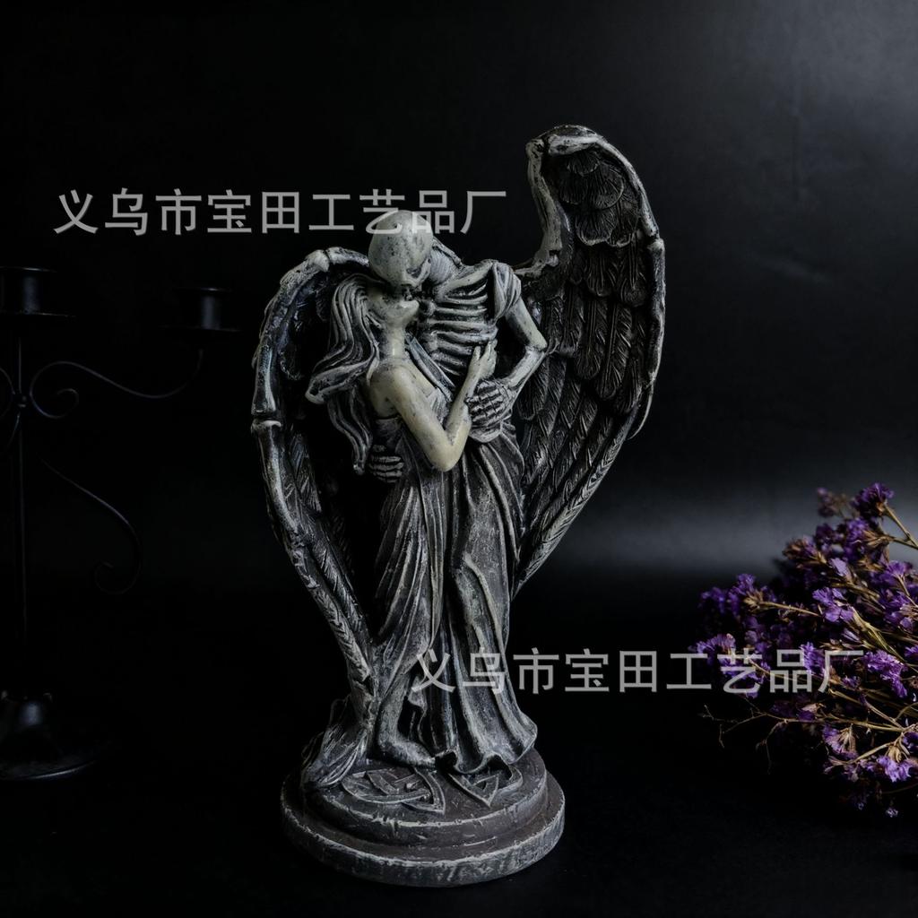 Neue Harzstatue Gefallener Engel Kuss des Todes Party-Dekoration Schmuckstück