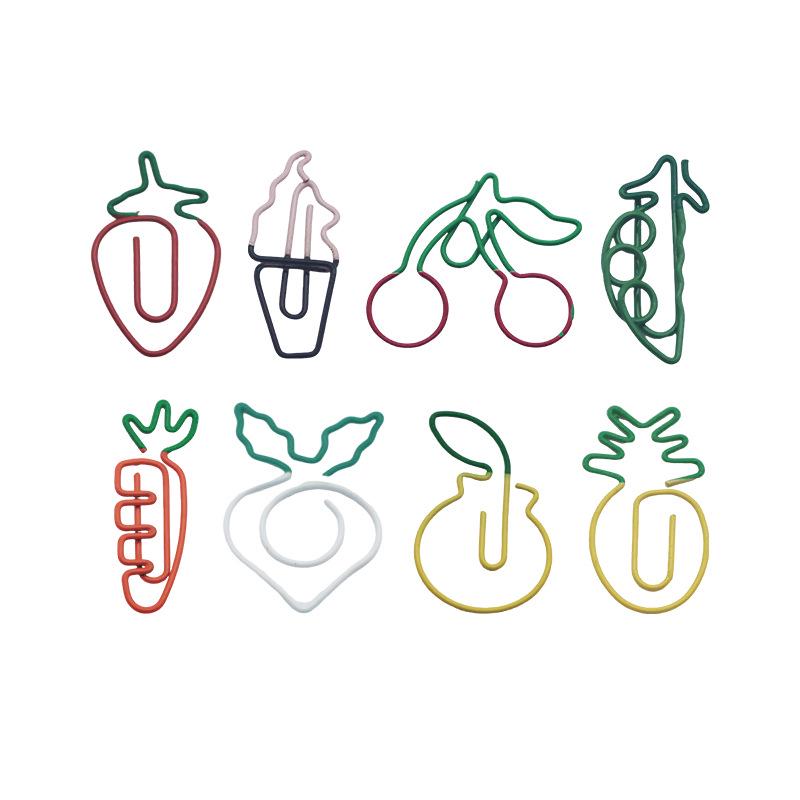 Cross-Border Colorful Carrot Paper Clips - Creative and Irregular Cartoon Metal Bookmarks for Planners