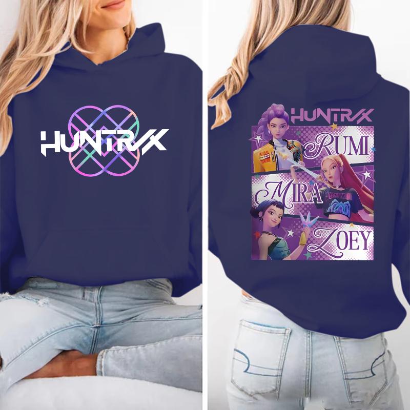 Anime Kpop Demon Hunters Mira Rumi Zoey Printed Hoodies Women Men Autumn Winter Casual Long Sleeve Pullover Sweatshirts