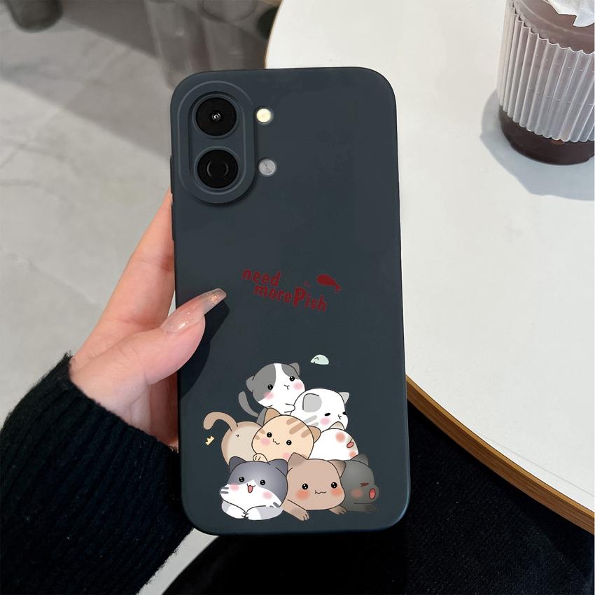 For Tecno Spark Go 3 2 1S Case Spark 30 40 40C Cover Pova 7 Pro Neo Ultra Phone Bags Cute Owl Cat Soft Liquid Silicone Anti Drop Shell For Tecno Cases