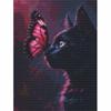 Diamond Painting DIY Black Cat and Butterfly Kit for Home Room Decoration