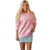 2025 Autumn Women's Casual Loose Long Sleeve Dopamine Print Sweater