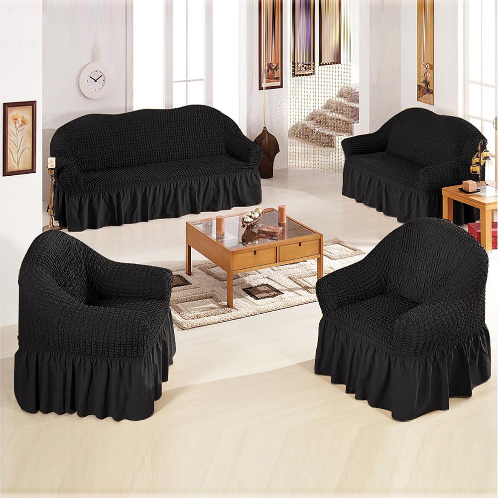 Single Seat Elastic Sofa Bed Cover with Gauze Dust Protection