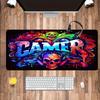 Cool Skeleton Neon Gaming Mouse Pad Non-Slip Rubber Base XXL Desk Mat for Gamers Office Computer Multiple Sizes Accessories 1pc
