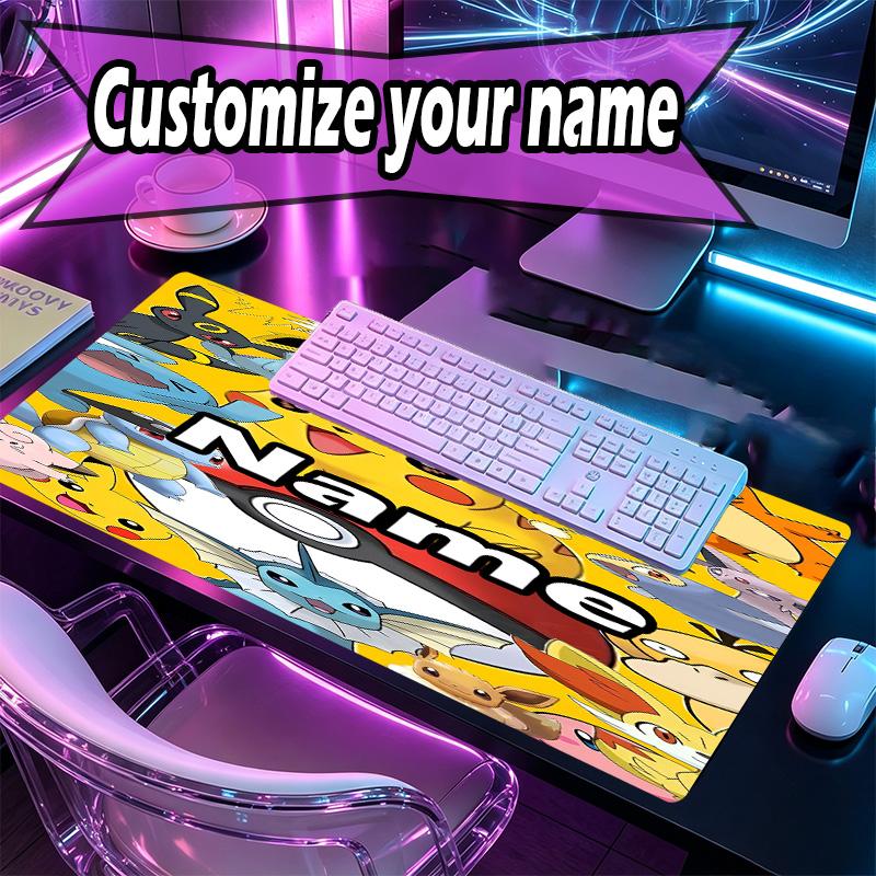 Custom Name Personalized Anime Pattern Mousepad, Laptop PC Desk Mat, Decorative Desk Mat for Home Keyboard Pad Gift