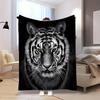 VIKAMA Domineering Tiger Head Cover Blanket Simulation Tiger Pattern Living Room Bedroom Blanket Trend Essential Blanket