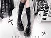 Niche Design Women's Thick-Soled Platform Shoes - 2025 Spring Punk Gothic Leather