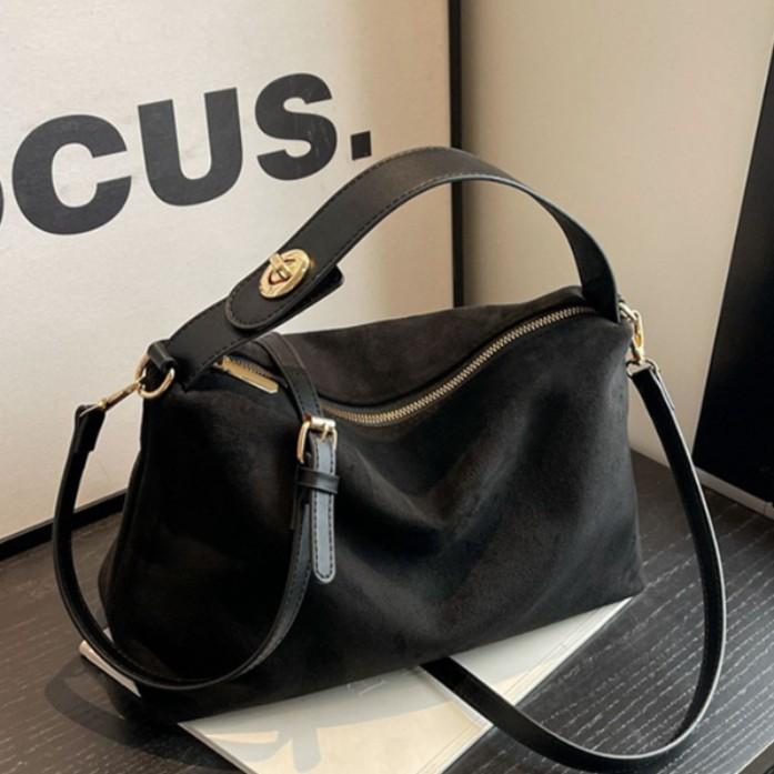 Boston Bag Women'S Retro Trendy Fashion Shoulder Oblique Span Bag Large Capacity Versatile Commuter Pillow Bag