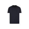 Solid Color Crew Neck Short Sleeve T-Shirt Men Tops Navy-Blue 3R1TBG1-JUVZ1-09I7