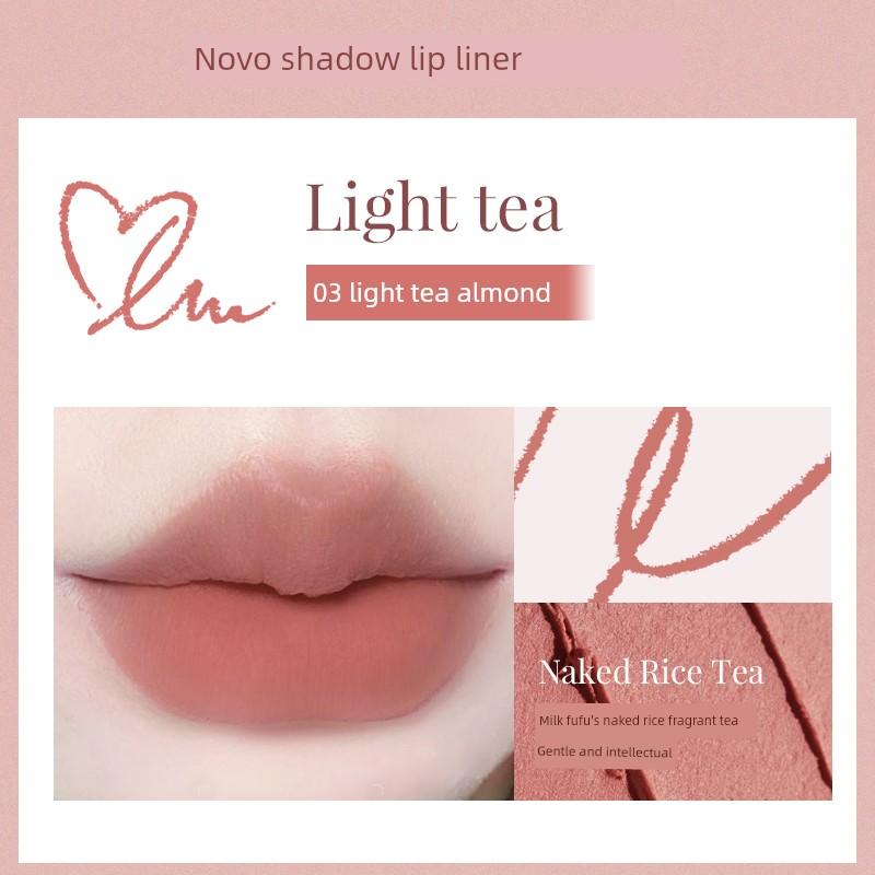 Novo New Lip Liner, Silky Smooth Lip Shaping, 3D Pouty Lips, One Stroke Lip Plumping, Soft Focus, Smooth and Gentle Pink Lip Pencil