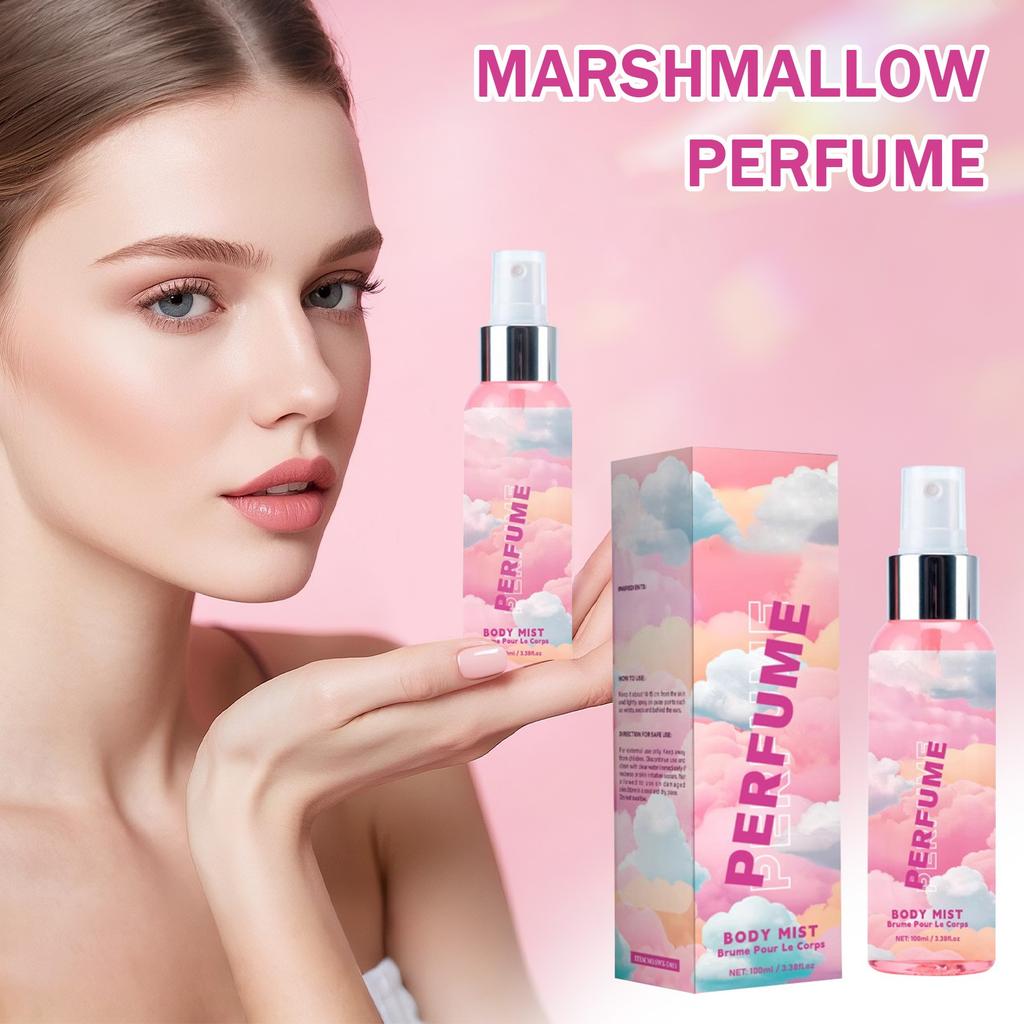 Marshmallow Perfume, Body Spray, Long-lasting Sweet Perfumes Pray, Light And Long Lasting Sweet Perfume,100ml