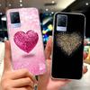 For Vivo V21 4G Case V2066 V2108 New Luxury Flowers Painted Cover Soft Slim Phone Case For Vivo V21e V2061 V 21 VivoV21 e Fundas