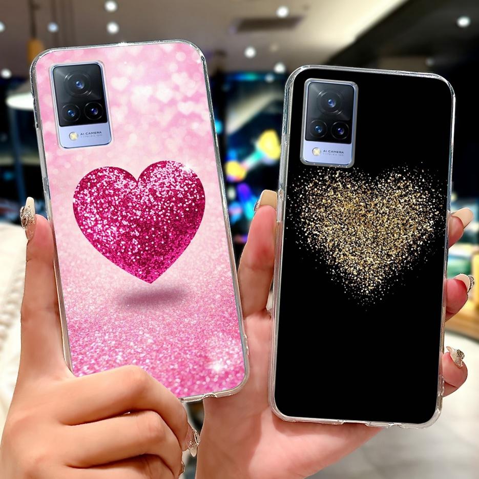 For Vivo V21 4G Case V2066 V2108 New Luxury Flowers Painted Cover Soft Slim Phone Case For Vivo V21e V2061 V 21 VivoV21 e Fundas