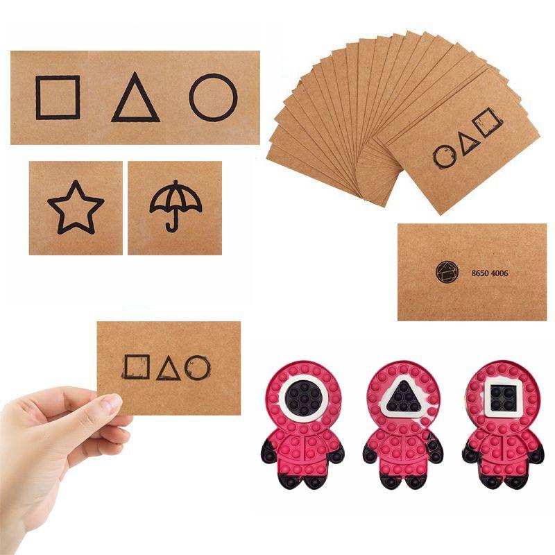 Squid Round Game Six Invitation Card Pop It Simple Dimple Stress Toys Reliever