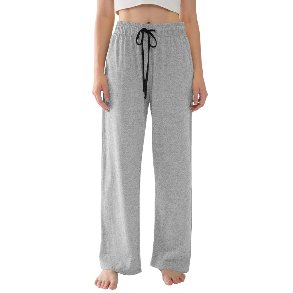 Womens Pajama Pants Lightweight Casual Comfy Palazzo Pants Sleepwear Loungewear Bottoms With Pockets