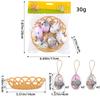 Easter Egg Pendant Creative Woven Basket Easter Egg Decorative Ornament Scene Arrangement