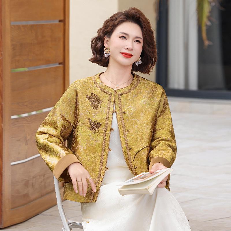 Mom's Spring New Chinese-Style Dignified & Elegant Cardigan for Middle-Aged and Elderly Women