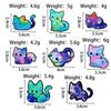 Gradient Cartoon Kitten Brooch: Cute Alloy Badge for Backpack & Clothing Decoration.