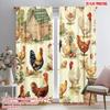 Plane Printing Print Curtains Farmyard Fowls Versatile Polyester Fabric Without Rod Decorations Outdoor Bedroom Set Of 2 Made Decor