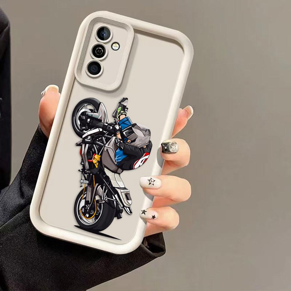 Cartoon Motorcycle Race Cover Phone Case For Oneplus 8T 9R 10R 11 12 13 13T 15 NORD ACE CE 2 3 4 5 6 LITE TPU Case DIY Shell