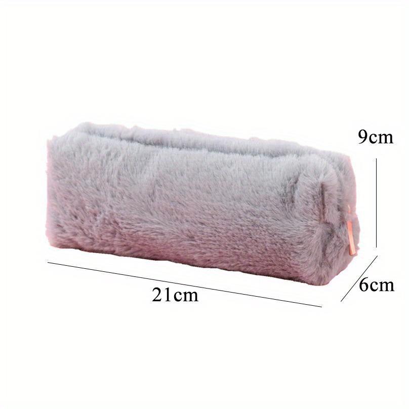 Plush Pencil Case Stationery School Pencil Cases Solid Color Pen Case Pencil Pouch