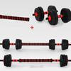 2 Pieces Dumbbell Bar Barbell Handle Threaded Weights Set with Nuts for Sport Strength