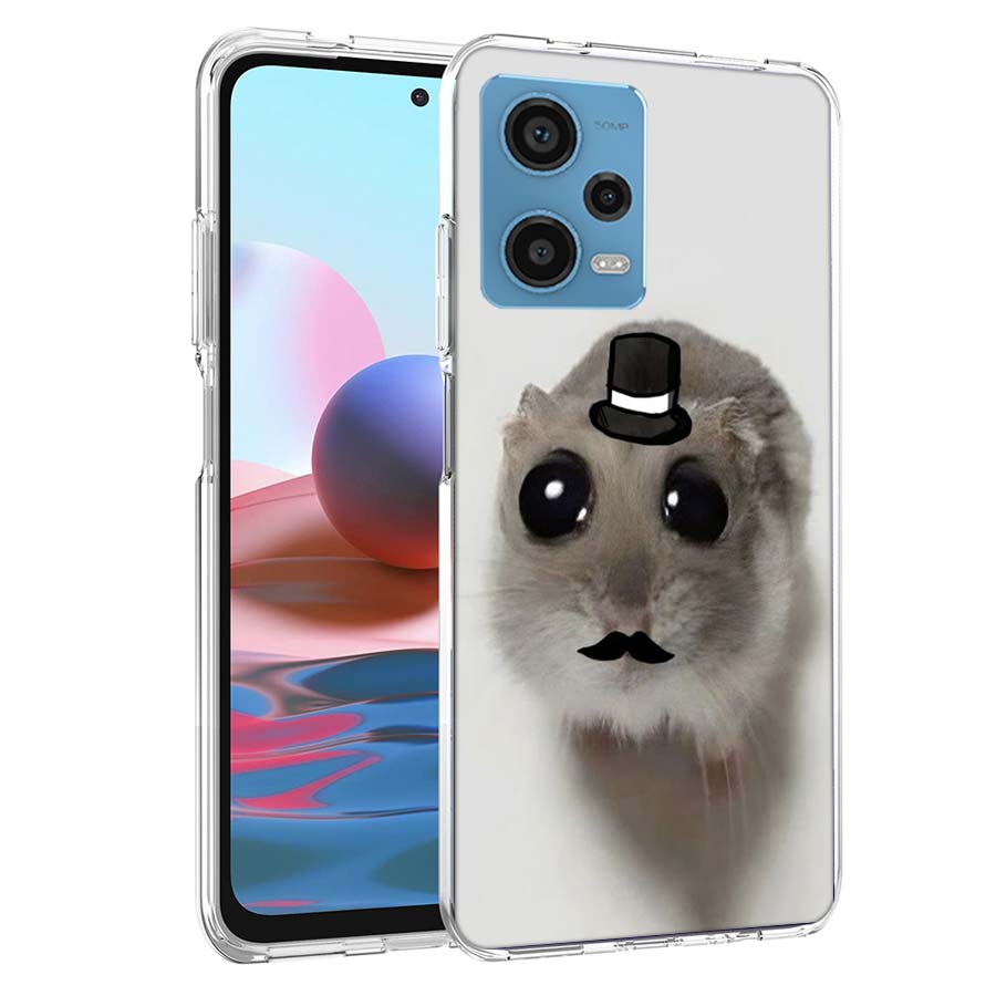 Funny Sad Hamster Meme Phone Case For Redmi Note 13 12 14 15 Pro Plus 13R 11 11T 11E 11S 10 Pro 10S 9 9S Cover Cell Clear TPU Ca